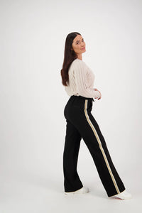 Wide Leg Pant with Stripe